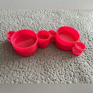 2 Vintage Bright pink Umbra stackable jewelry trinket drawer storage organizers